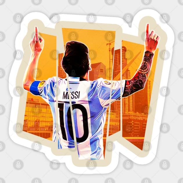 Iconic lionel messi celebration Sticker by BAJAJU